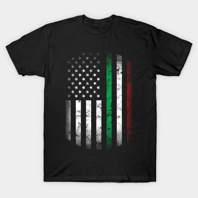 USA Italy Flag T-Shirt by c1337s